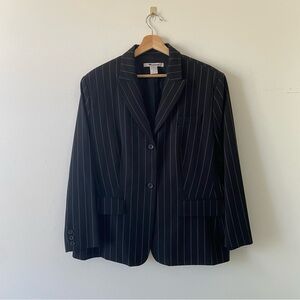 Nygard Black Pinstriped Blazer